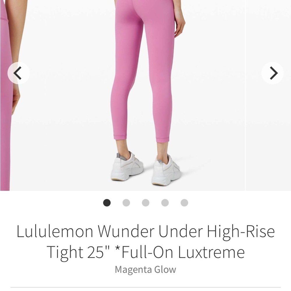 Lululemon Wunder Under High-Rise Leggings - Magenta Glow - Picture 2 of 12